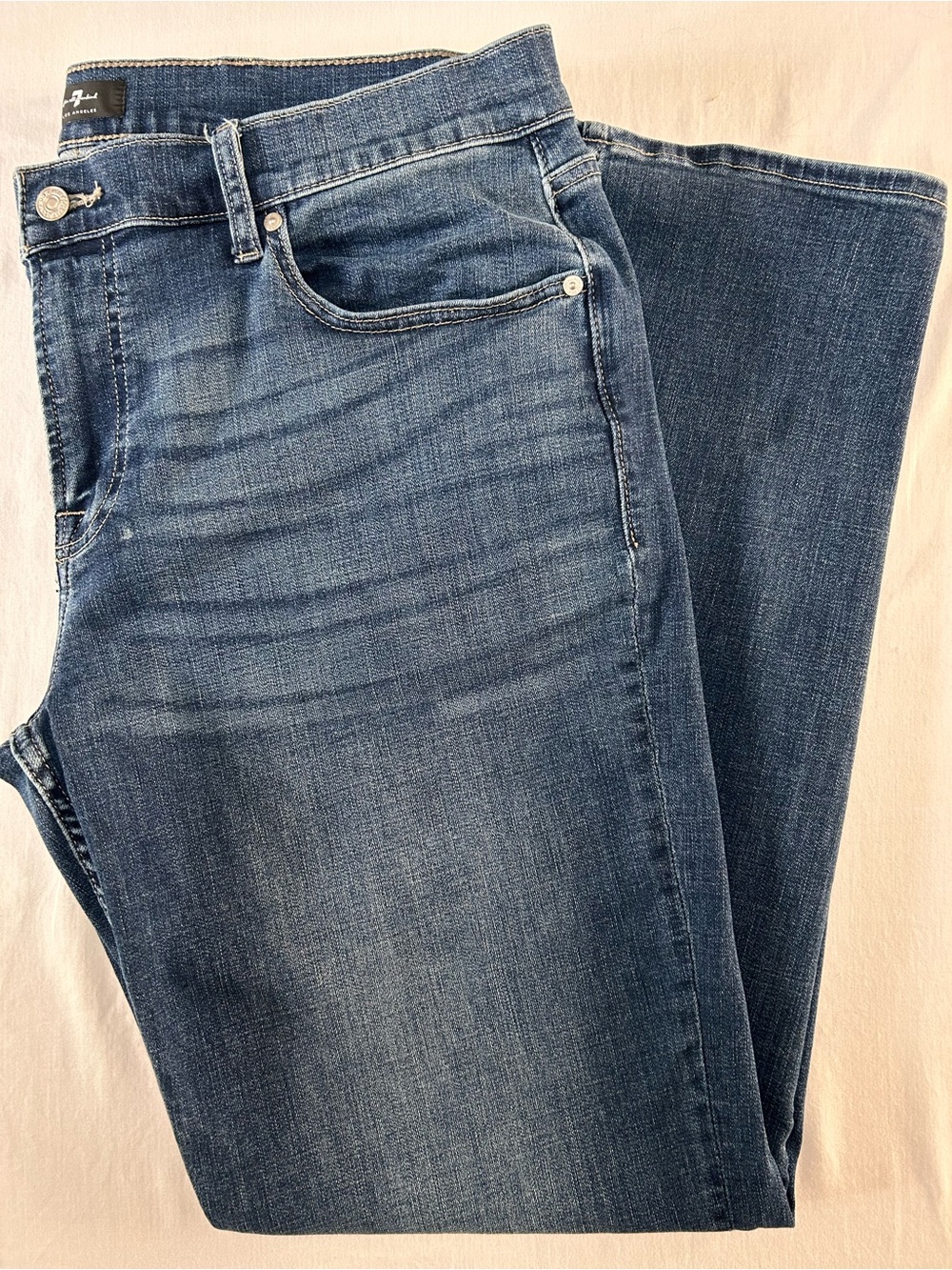 7 For All Mankind Jeans Size 38 Medium Wash Straight Denim